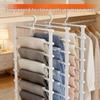 Multi-Layer Non-Slip Pants Hanger & Folding Storage Rack