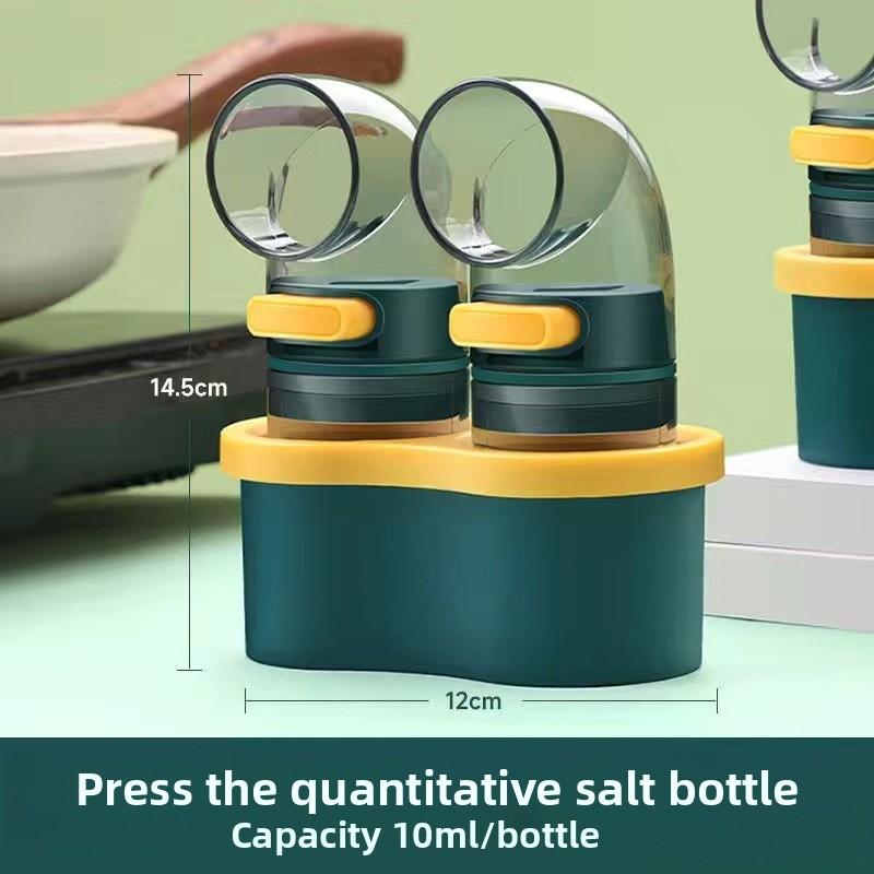 Quantitative Salt Control Bottle Seasoning Jar Set Home Kitchen Spice Dispenser Measured Salt Shaker Condiment Container