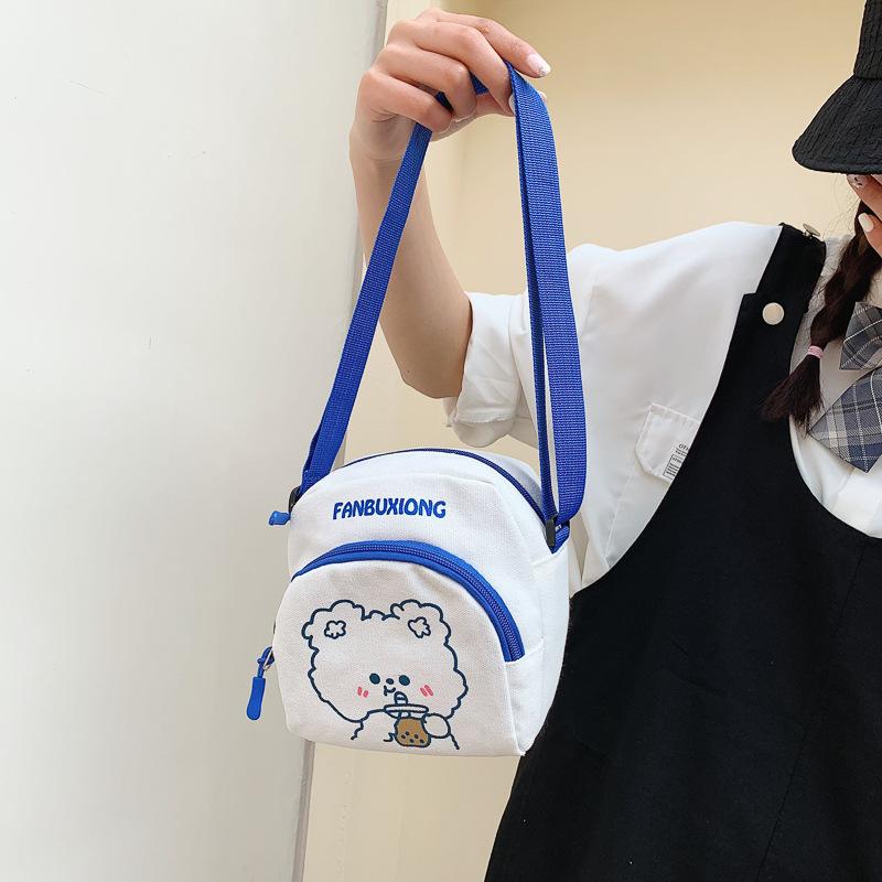 Women's Trendy Shoulder Bag, Cartoon Cute Small Round Bag, Daily Matching Change Bag for Male and Female College Students