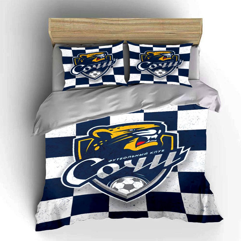 Sochi Football Club Bedding Bedding Duvet Cover Set Duvet Cover Pillowcases (1 * Duvet Cover 2 * Pillowcases, without duvet insert)