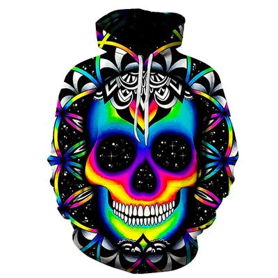Horror Style Skeleton Series Graphic Print Hoodie Film Killer Series Popular Style Hooded Long Sleeve Clothing Man