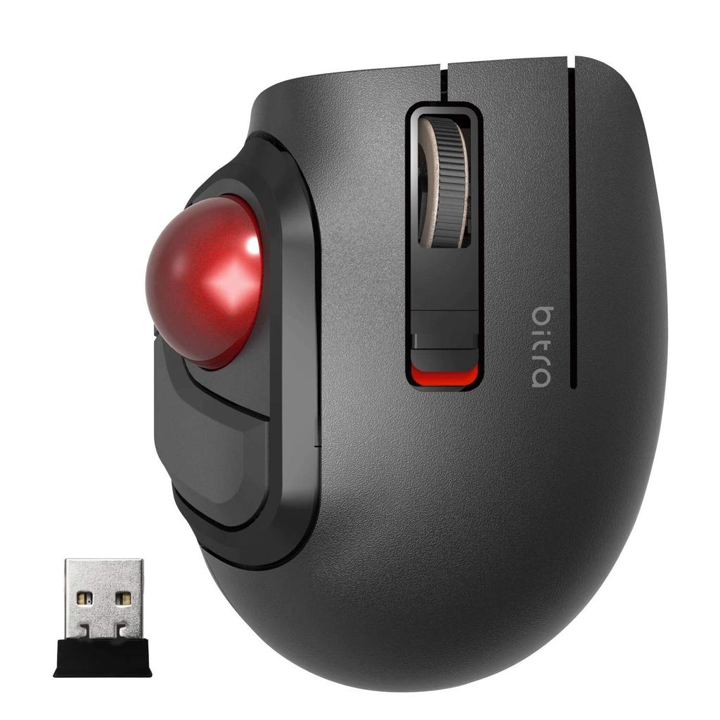 ELECOM Mouse Wireless Trackball S Size Small Thumb 5 Buttons Quiet Black (Receiver Included) M-MT1DRSBK