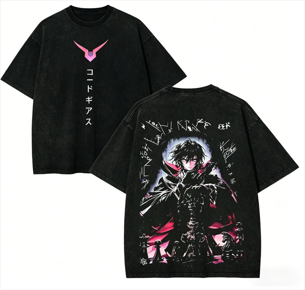 Japanischer Anime Code Geass Anime Liebhaber T-Shirt Ganzjahres Persönlichkeits-T-Shirt Unisex Neues Modell Streetwear hohe Qualität Geschenk