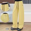 Versatile Red High-Waisted Casual Plus Size Pants for Middle-Aged and Elderly Women - Comfortable, Slimming, Sports-Ready Fit