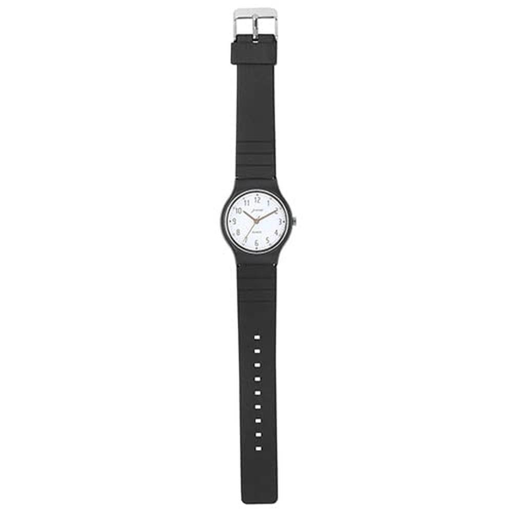 J-AXIS Nuance Color Watch TCL74-BK Unisex Pastel Earth Tones Simple Easy-to-Read Lightweight Black
