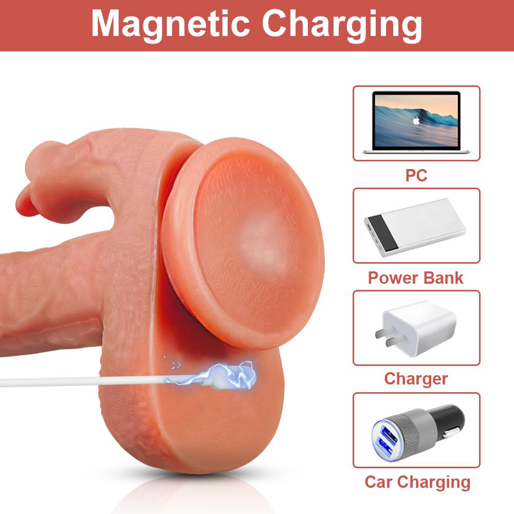 Přísavka Realistické Dildo Vibrátor Topení Vibrátory Cítí se jako Skin Přísavka Penis Dálkové ovládání Sexuální hračky pro dospělé pro ženy