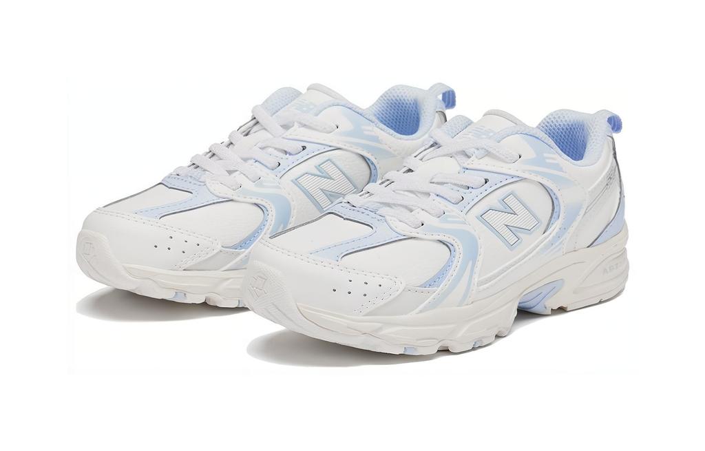 New Balance Abrasion Resistant Low top Kids Lifestyle Shoes White Blue Children Aged 3 7 Years Old PZ530WS