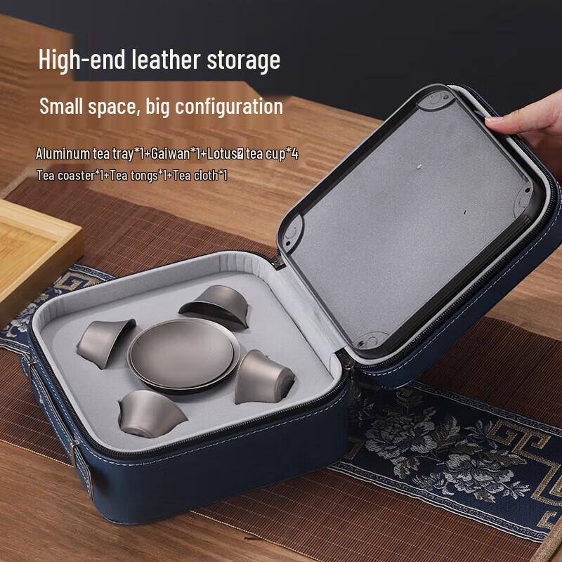 ZHOUYUEHENGSHENG Pure Titanium Portable Tea Set