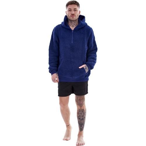 Keanu Mens Sherpa Half Zip Hoodie