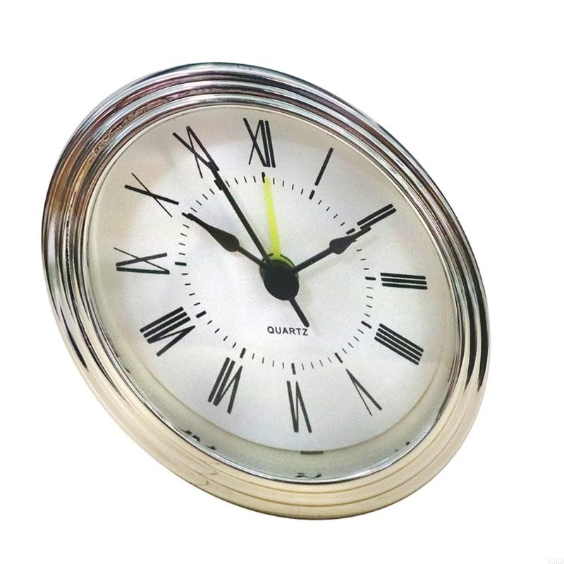 62KD Decorative 78mm Snooze Clock Movement Clock Insert with Arabic or Roman Numerals Round Watch Insert Repair Replacement