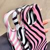 Luxury Glossy Wave Stripes Phone Case for iPhone 13 14 15 16 Pro Max Camera Protect Shockproof Hit Color Fashion Phone Cover