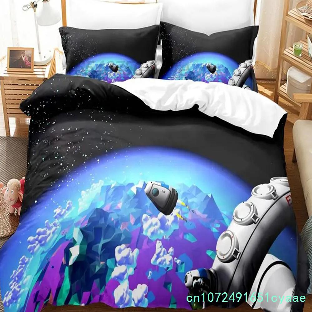Astroneer Bettwäsche-Set Einzelbett Twin Full Queen King Size Bettwäsche-Set Aldult Jungen Schlafzimmer Bettbezug-Sets 3D-Druck Spiel Bettlaken-Set