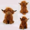 Scottish Highland Cow Plush Toy Soft And Skin Friendly Simulation Doll For Kids 9.8in Long-haired Gift