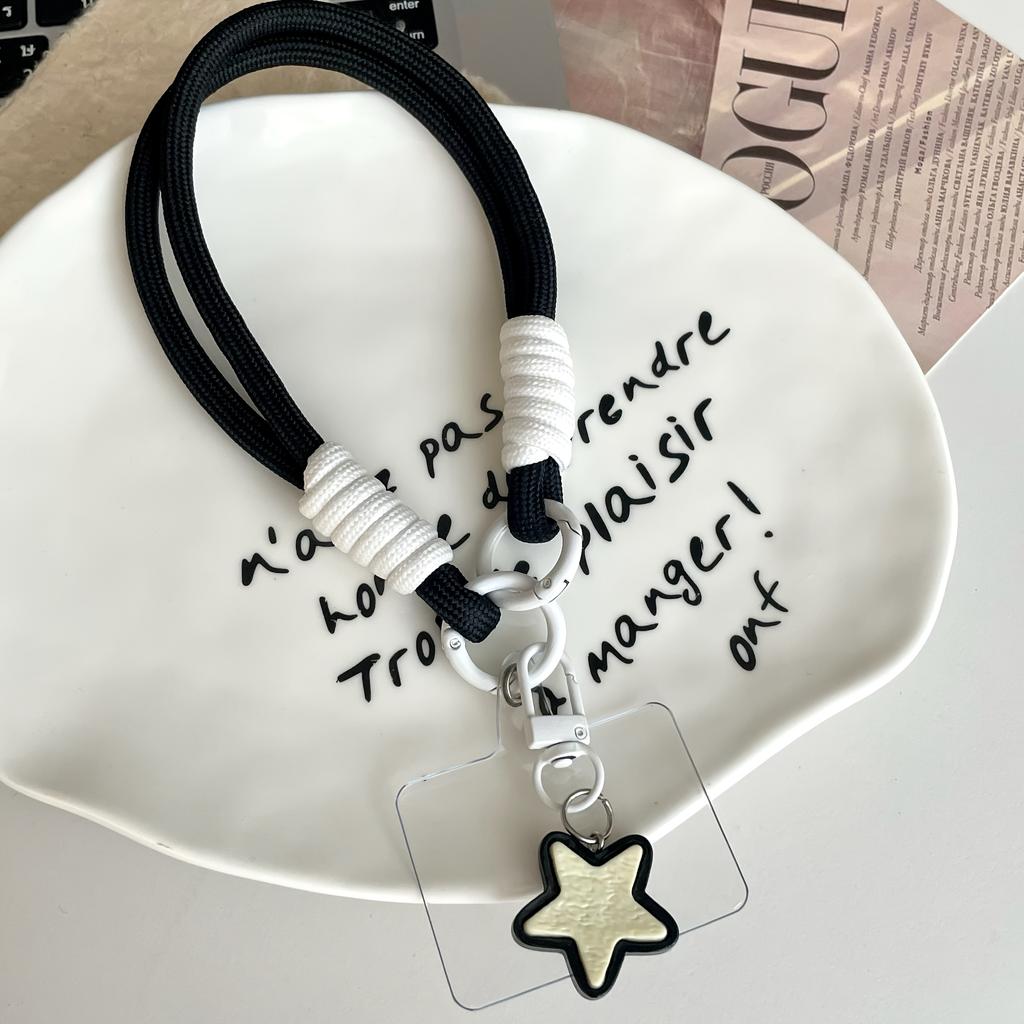 Universal Star Phone Lanyard Detachable Anti-Loss Wrist Strap for Phone Case, Fashion Unisex Handheld Safety Rope with DIY Charm