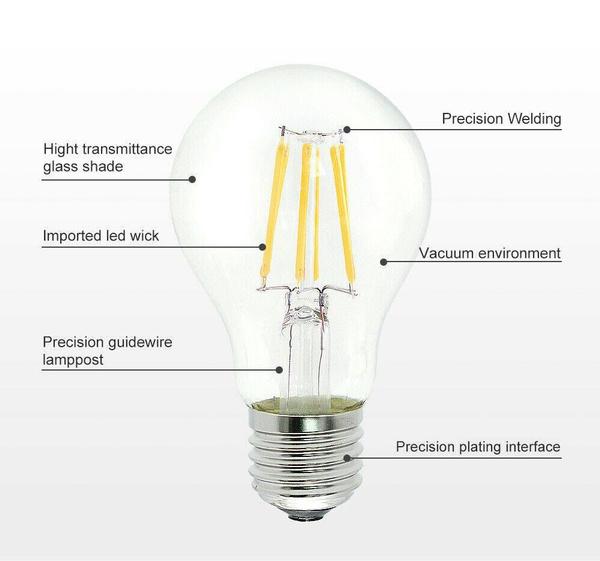 2 SZTUKI 220V Vintage G45 E27 4W 6W LED Żarnikowa Żarówka Globalna Retro Edisonowa biały zimny/ciepły