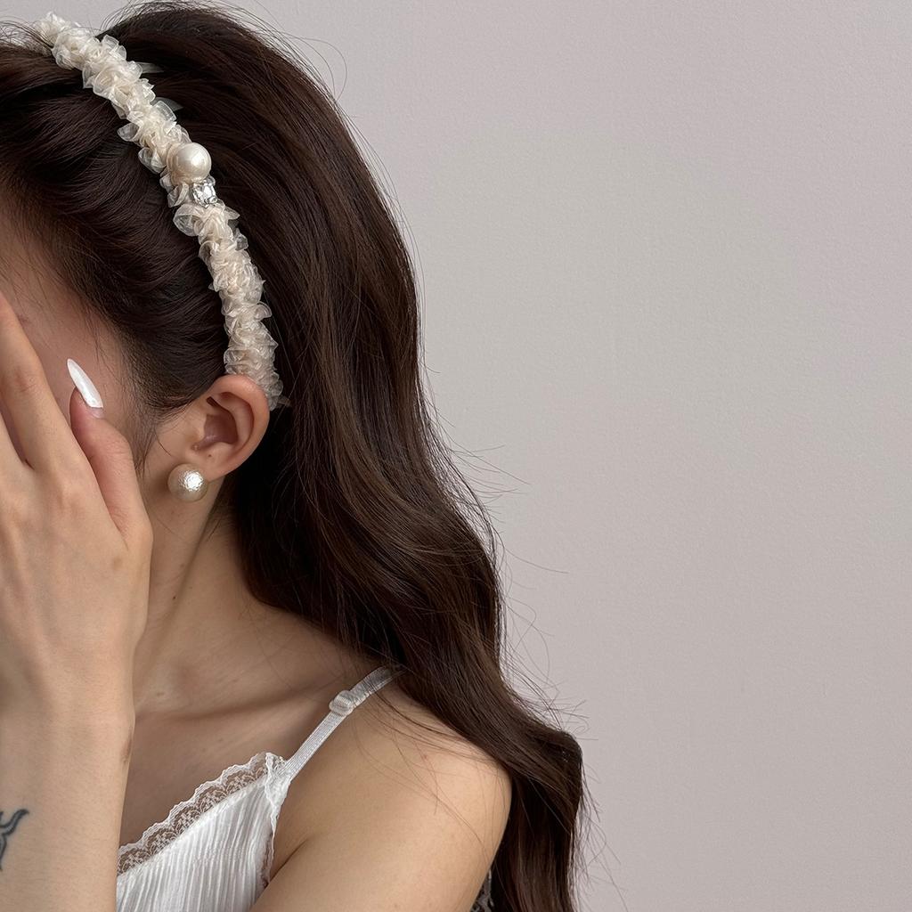 Hair Bands for Women Girl Accessories Headbands Korean Rhinestone Fascinator Designer Vintage Hoops Pearl Sweets Leading Fashion