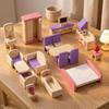 18 Pieces Miniature Dollhouse Furniture Set Realistic Toy Sturdy for Playroom