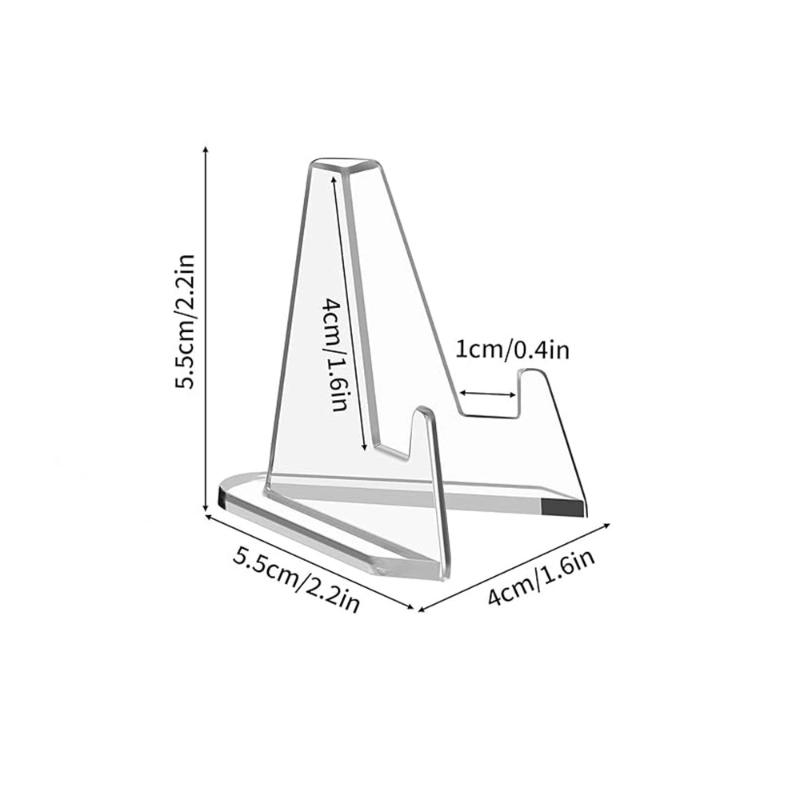 10/20/30Pcs Transparent Acrylic Coin Display Stand Trading Card Stand Commemorative Coin Mini Stand Badge Stand Ornament