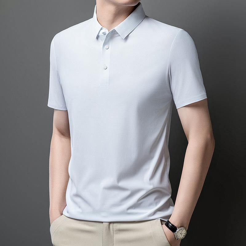 Men's Custom Short-Sleeve Polo Shirt with Logo – Seamless, Heat-Sealed, 3D Cut Design.