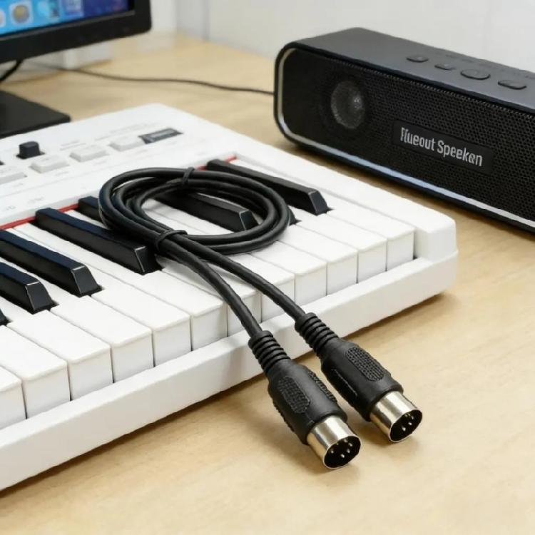 Male to Male Cable Adapter DIN 5 Pin to DIN 5 Pin Cable Sound Extension Cable Connector for Electronic Piano Keyboard