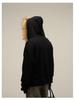 American Retro Oversized Fur Collar Couple Hoodie Cardigan