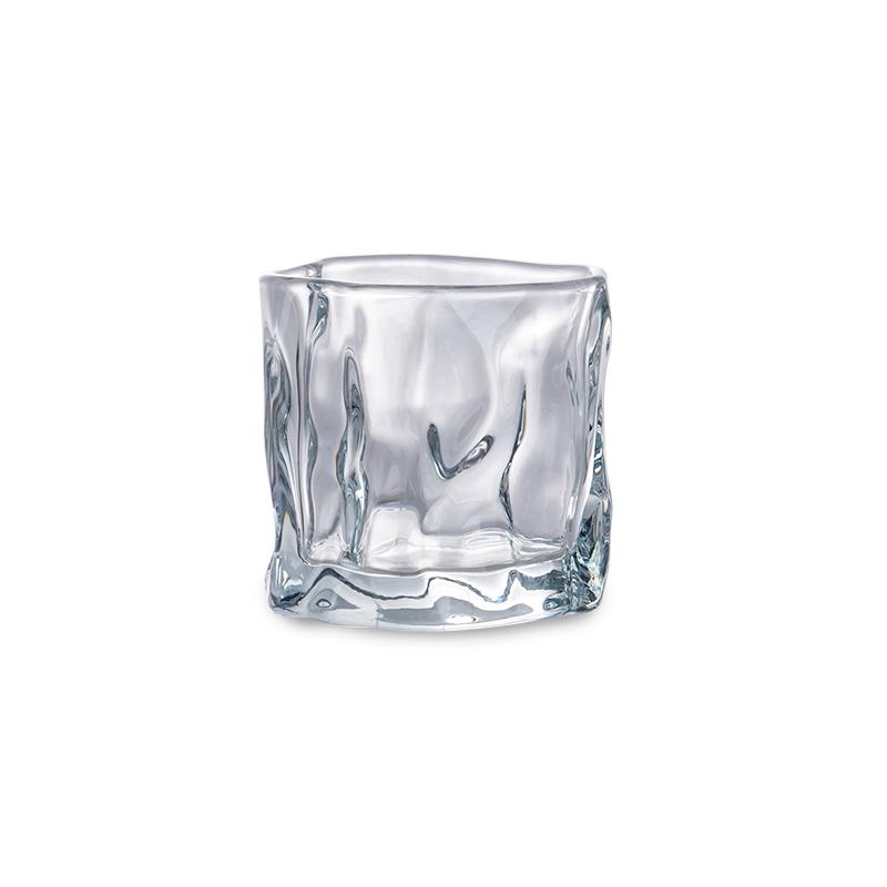 

GIANXI Transparent Glass Cup Iceberg Irregular Shape Household Coffee Cup Bar KTV Cann Beverage Cup Kitchen Bar Supplies 240ML прозорий