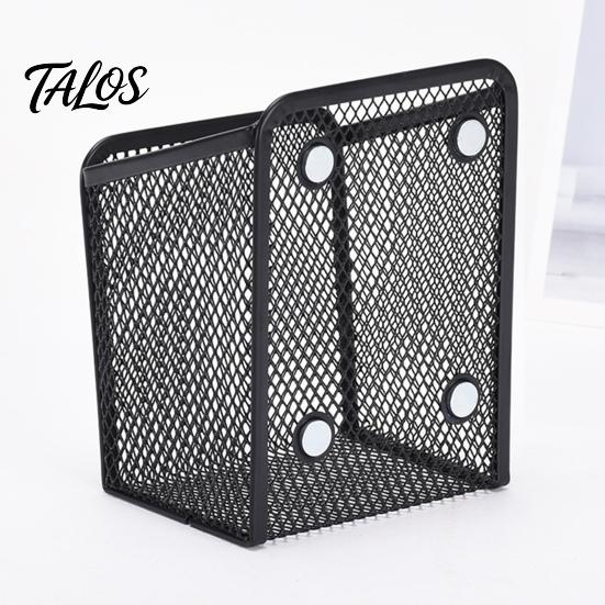 File Cabinet Organizer Black Mesh Pencil Cup Holder Large Capacity Multipurpose Pen Magnetic Makeup Brush Metal Desk