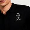 Black Memorial Black Badge Souvenir Memorial Pin Black Ribbon Brooch Pin  For Funerals and Mourning