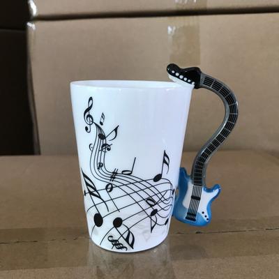 Yaratıcı Seramik Su Bardağı Kişiselleştirilmiş Kahve Fincanı Müzik Aleti Gitar Kupası