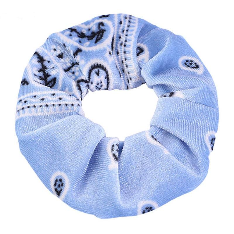 2PCS  Korean Velvet Diam12CM Scrunchies Paisley Hair Scrunchy Hair Ties Accessories Elastic Hair Bands