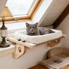 Waschbare Plüschkatzen Fensteraufhängung Holz- und Metallrahmen Abnehmbarer Bezug Stabiler Eisenständer für warmen Komfortbett