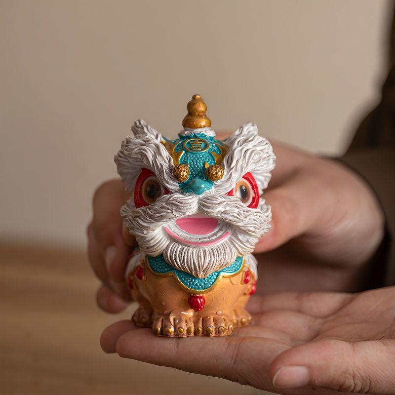 Color-Changing Lion Tea Pet for Wealth & Luck – Home Decor for Housewarming & Living Room