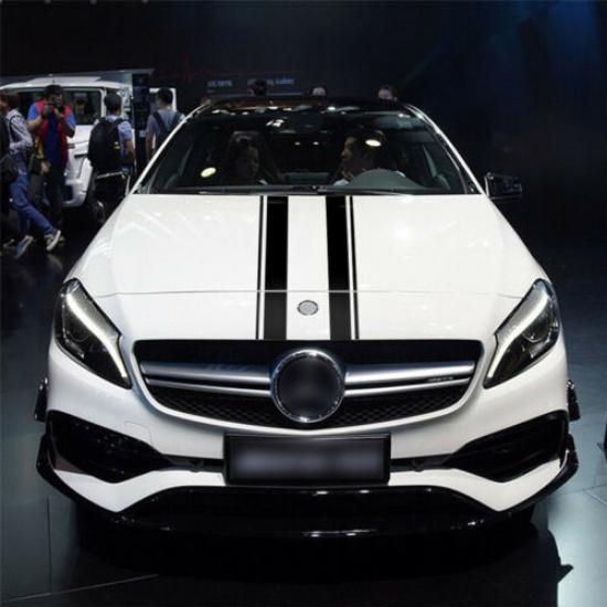 2Pcs Car Hood Stripe Decal Strip Bar Graphics Bonnet Vinyl Stickers Decoration