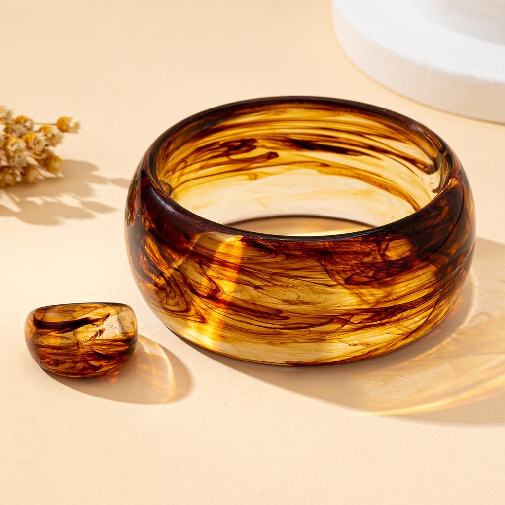 Two-Piece Women's Jewelry Set Bohemian Style Bracelet and Ring Set Suitable for Daily Wear and Gift Giving