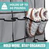 Multi functional door back shoe storage Large Mesh Pockets With 4 Hooks Transparent Fabric Shoe Rack Storage Bag For Bedroom