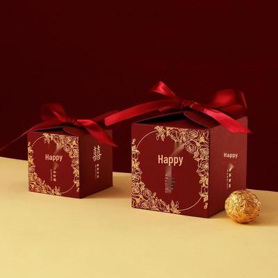 JINGRUIXIANG Double Happiness Wedding Favor Boxes