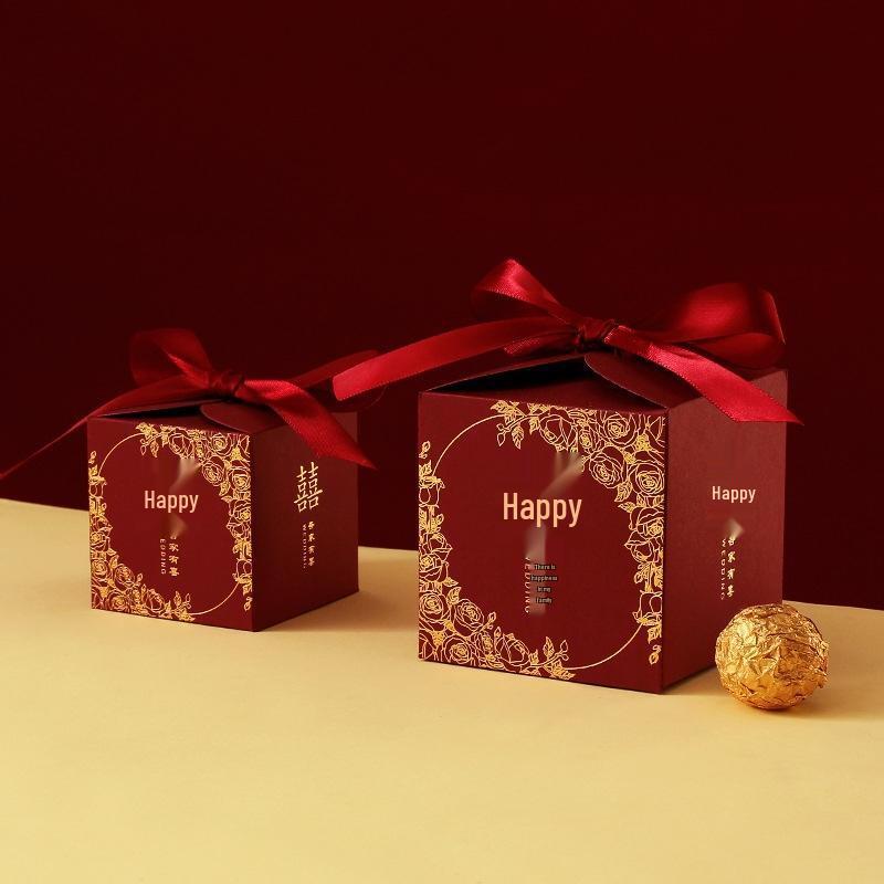 

JINGRUIXIANG Double Happiness Wedding Favor Boxes
