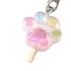 Adorable Small Ice Cream Phone Charm Glittering Resin Keychain with Star Jellyfish Design for Fashion Lover Present