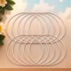10Pcs Dreamcatcher Metal Rings Sturdy Smooth Round Hoops DIY Dreamcatcher Accessories Macrame Plant Hanger Craft Supplies