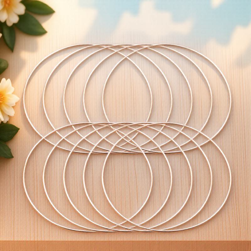 10Pcs Dreamcatcher Metal Rings Sturdy Smooth Round Hoops DIY Dreamcatcher Accessories Macrame Plant Hanger Craft Supplies