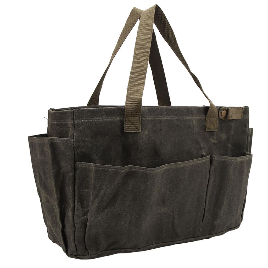 Canvas Grytpåse Vattentät Slitstark Stor Kapacitet Bekvämt Grepp Canvasväska för Camping OD Grön