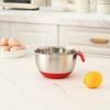 Stainless Steel Mixing Bowl with Handle And Pour Spout Metal Nesting Bowl with Non-Slip Bottoms for Kitchen Mix Cook Bake Prep