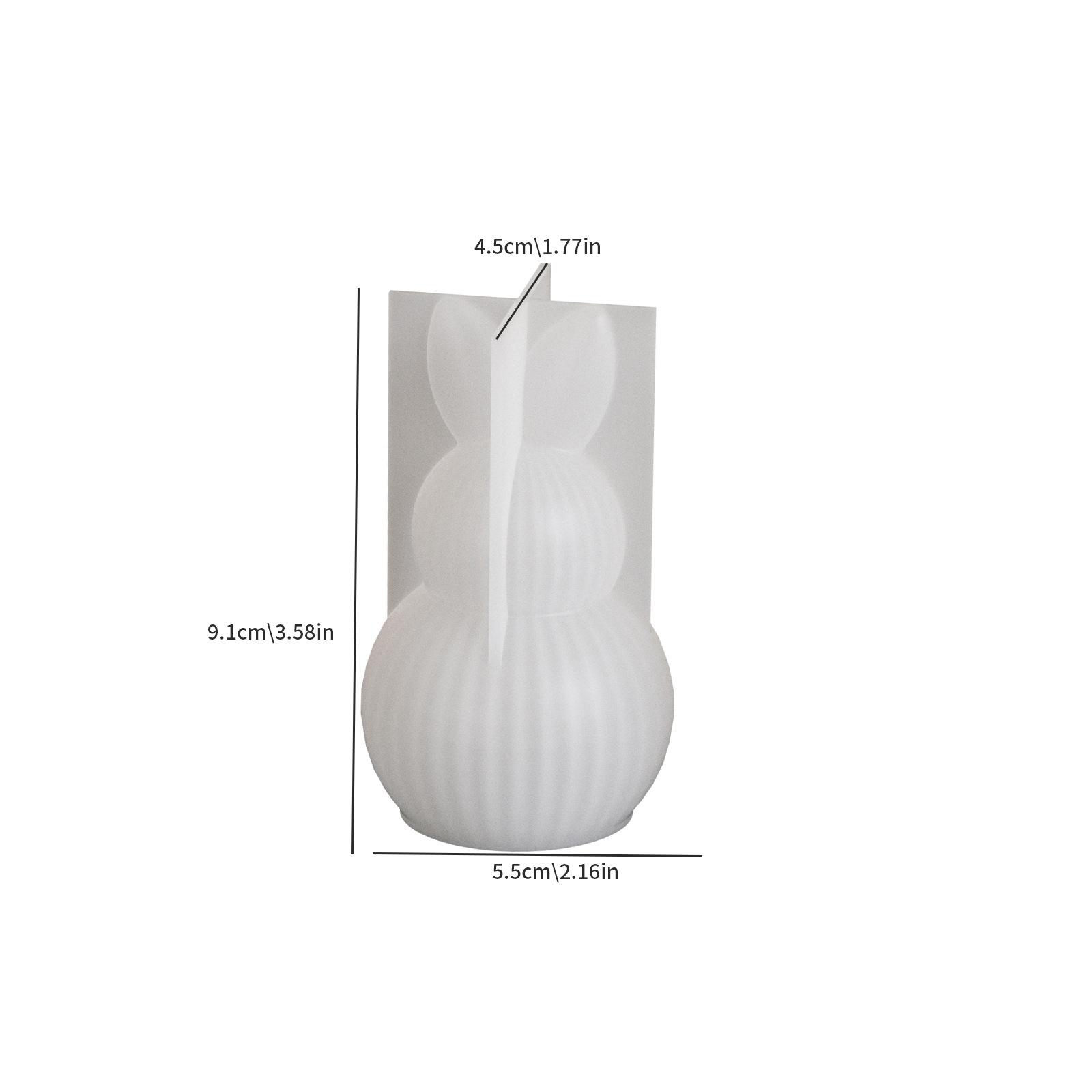 

Easter Series Silicone Mold 3D Striped Egg Straight Ear Rabbit Gourd Diamond Pattern Bunny Scented Candle Gypsum Craft Gift Mold