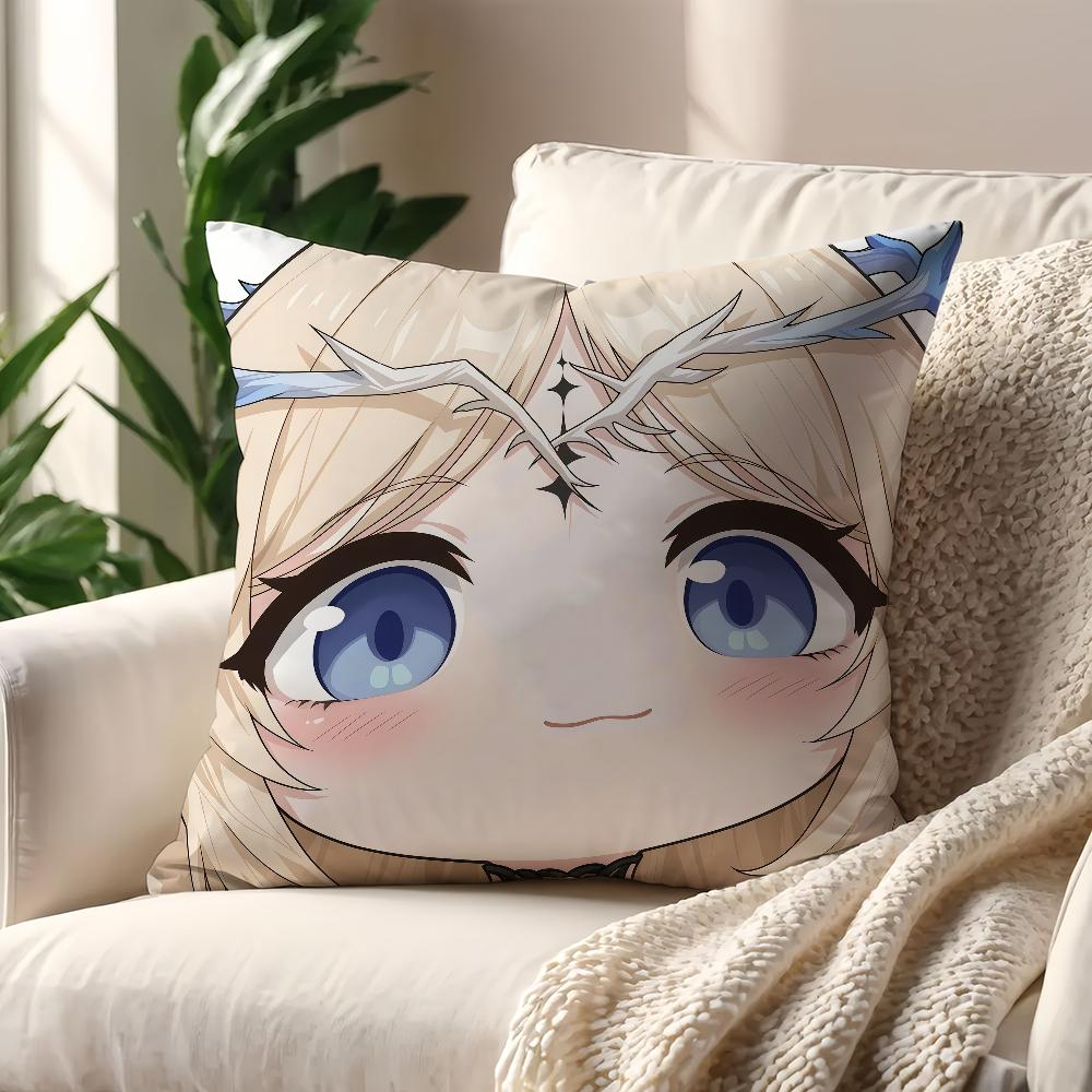 Wuthering Waves face Cute Q-version q cushion cover Pillow Cover Decoration Room Home Sofa living Office Car Nordic Simplicity