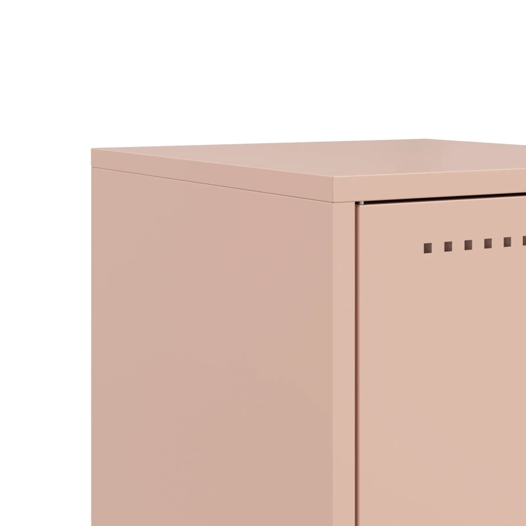 Nightstands 2 pcs Pink 36 x 39 x 78 cm Steel