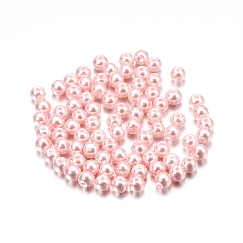 Multi-color 4mm Glass Imitation Pearl Beads for DIY Jewelry Crafting