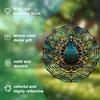 1 Stück Mandala Blumenmuster Windspiel, Metall Gartenwindspiel, 360° drehbare Hängedekoration für den Garten