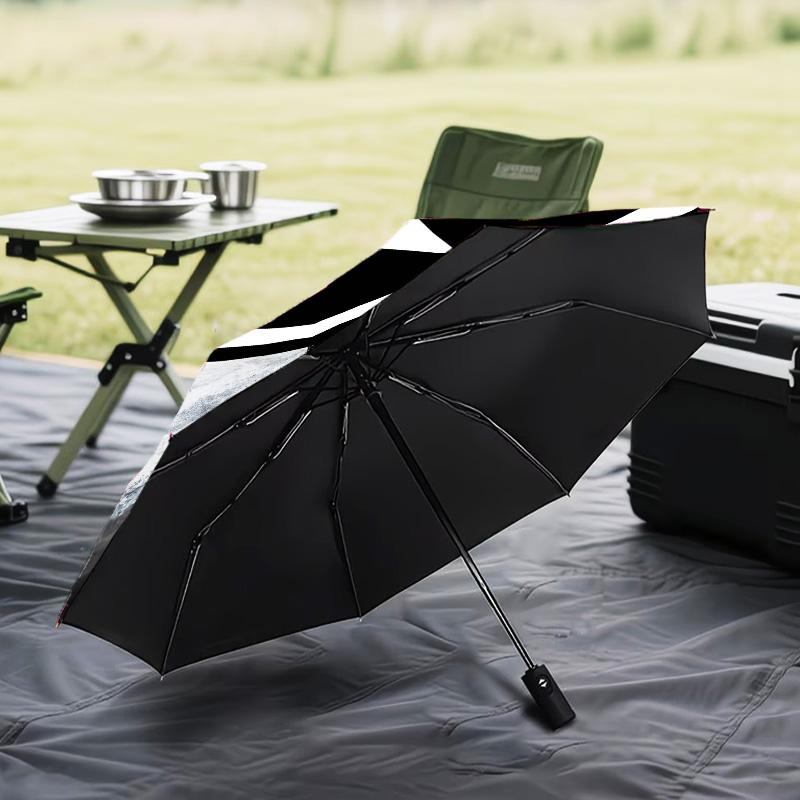 1PC Botafogo Pride Emblem Printed Umbrella Folding Umbrella, Automatic Umbrella 8-Frame for Travel, Camping Fan Gifts Christmas Gifts