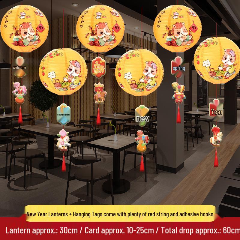 2026 Year of the Horse Lantern Decorations for Mall and Shop Lobbies: Spring Festival Hanging Ornaments