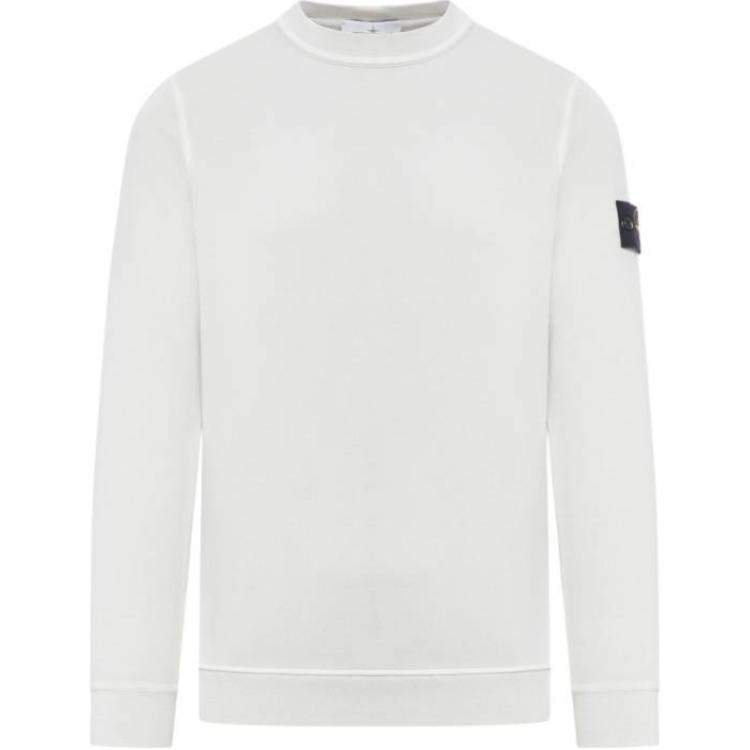 

Stone Island Logo Patch Crew Neck Long Sleeve Sweatshirt Men sweatshirt Gray 811561241-V0160 M